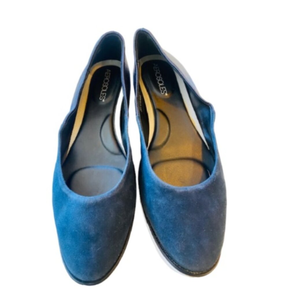 Aerosoles blue leather/suede flats